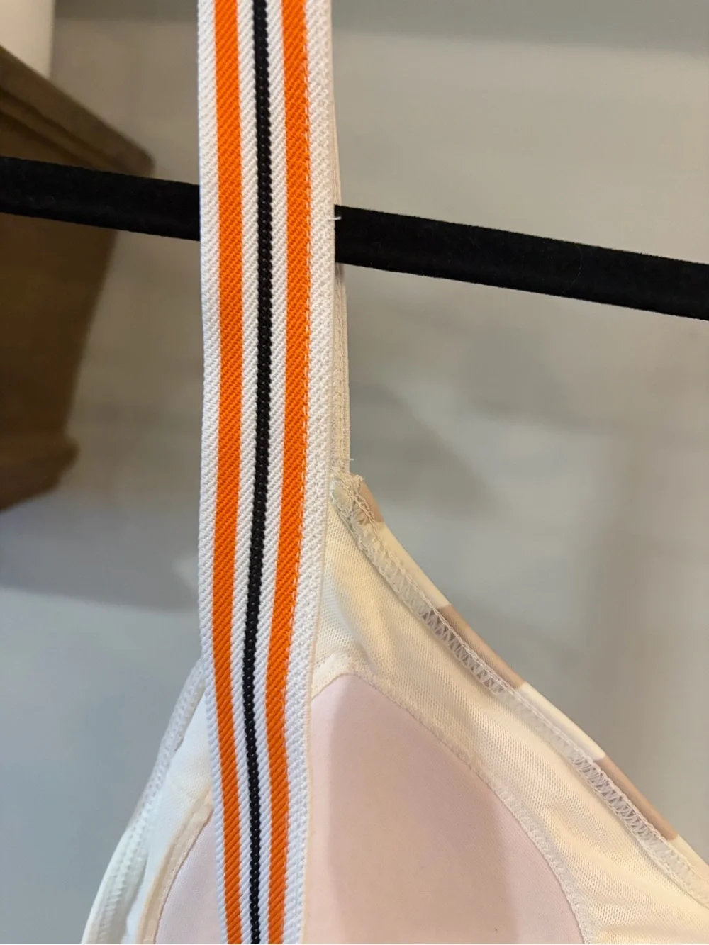 NWT ✨ Rye major Hotty Cream and Beige Striped One-Piece swimsuit size small